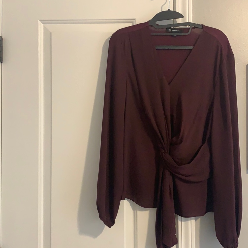 INC maroon blouse